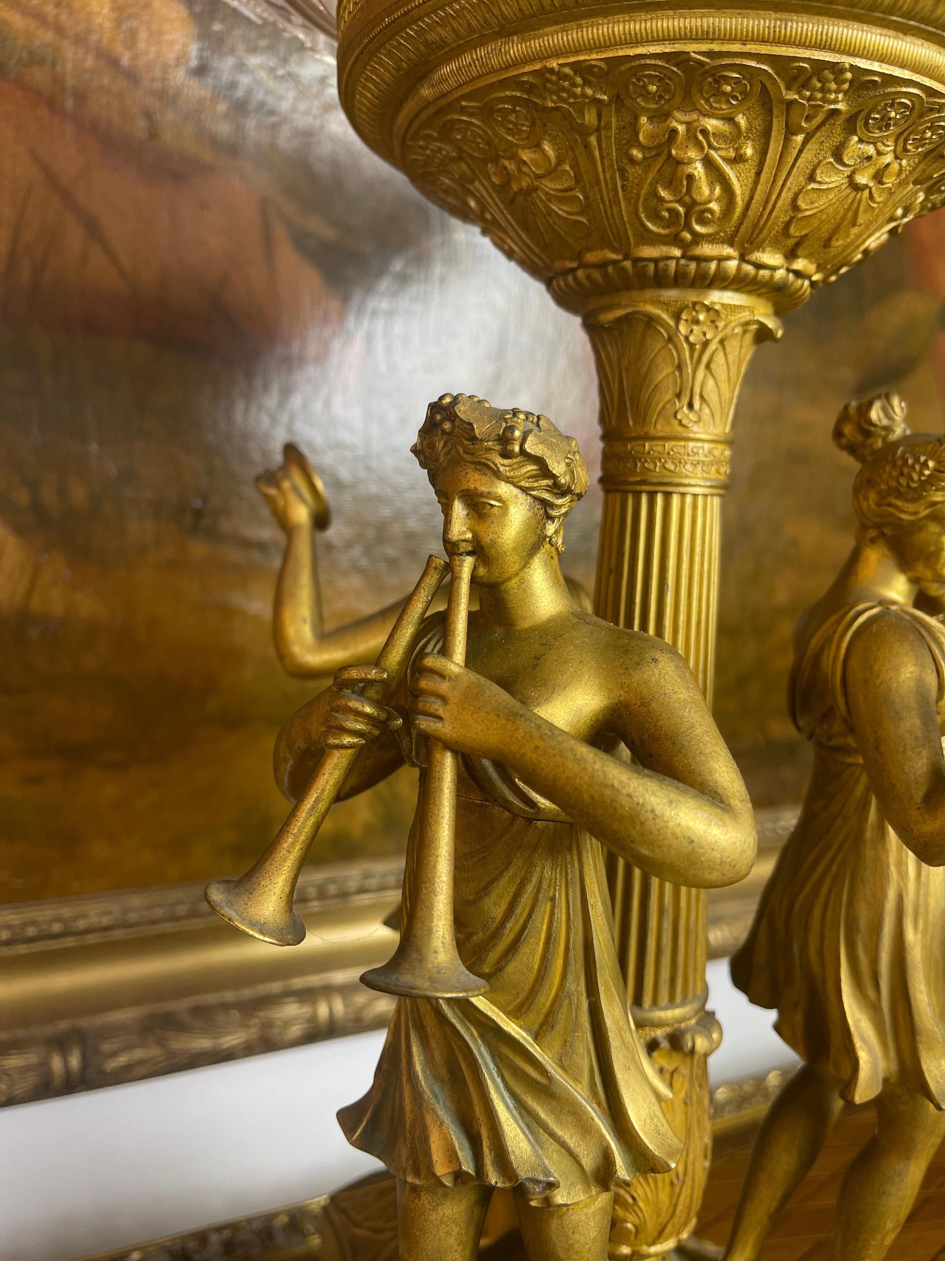 Hand-Carved An Empire Ormolu Centerpiece Attributed  To Pierre-Phillipe Thomire, Circa 1815 For Sale