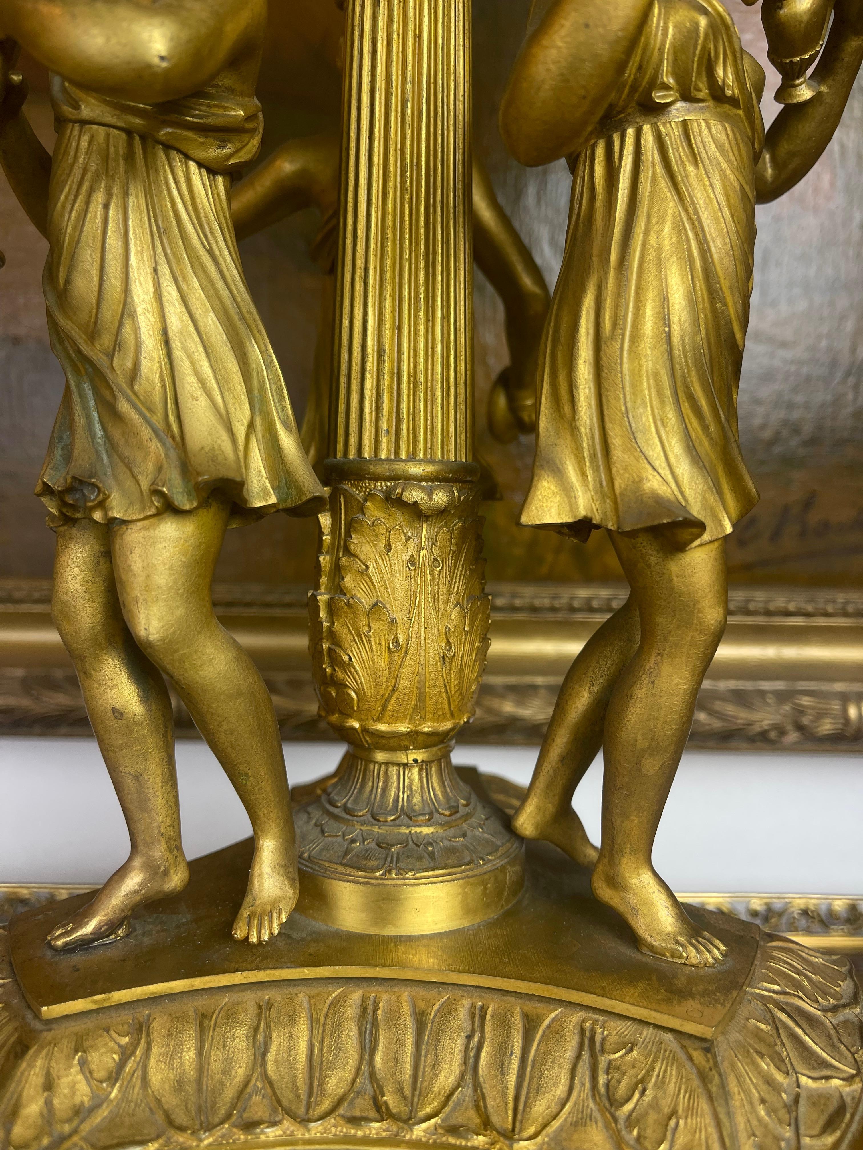 An Empire Ormolu Centerpiece Attributed  To Pierre-Phillipe Thomire, Circa 1815 In Good Condition For Sale In Pasadena, CA