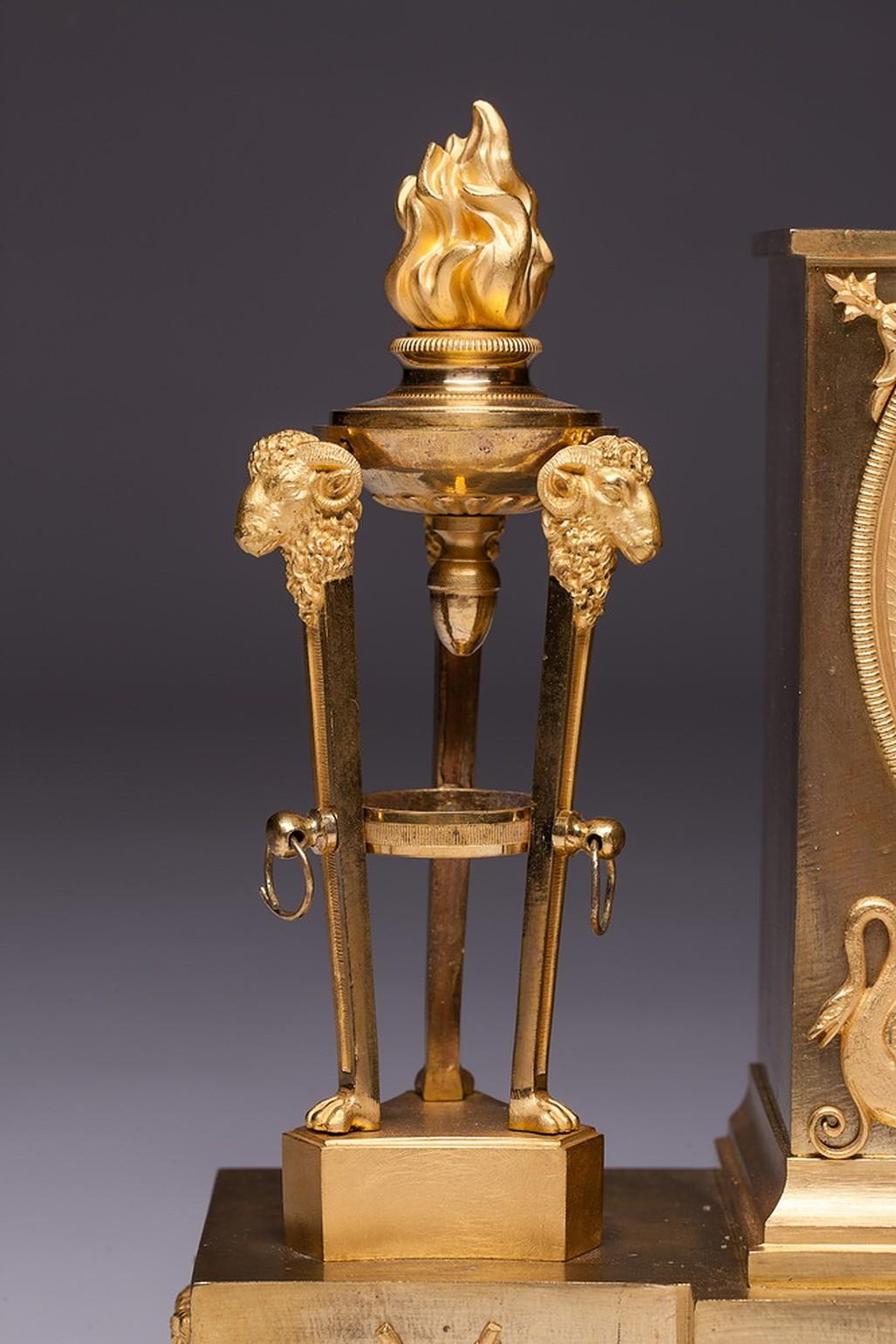 Empire Ormolu Mantel Clock by André-Antoine Ravrio 2
