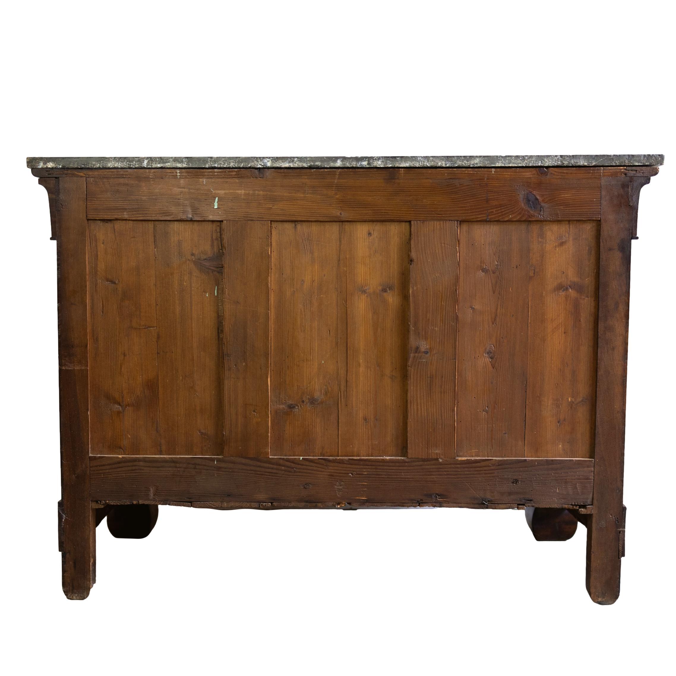 An Empire Ormolu-Mounted Mahogany Commode, Marble Top, French, ca. 1820 For Sale 1