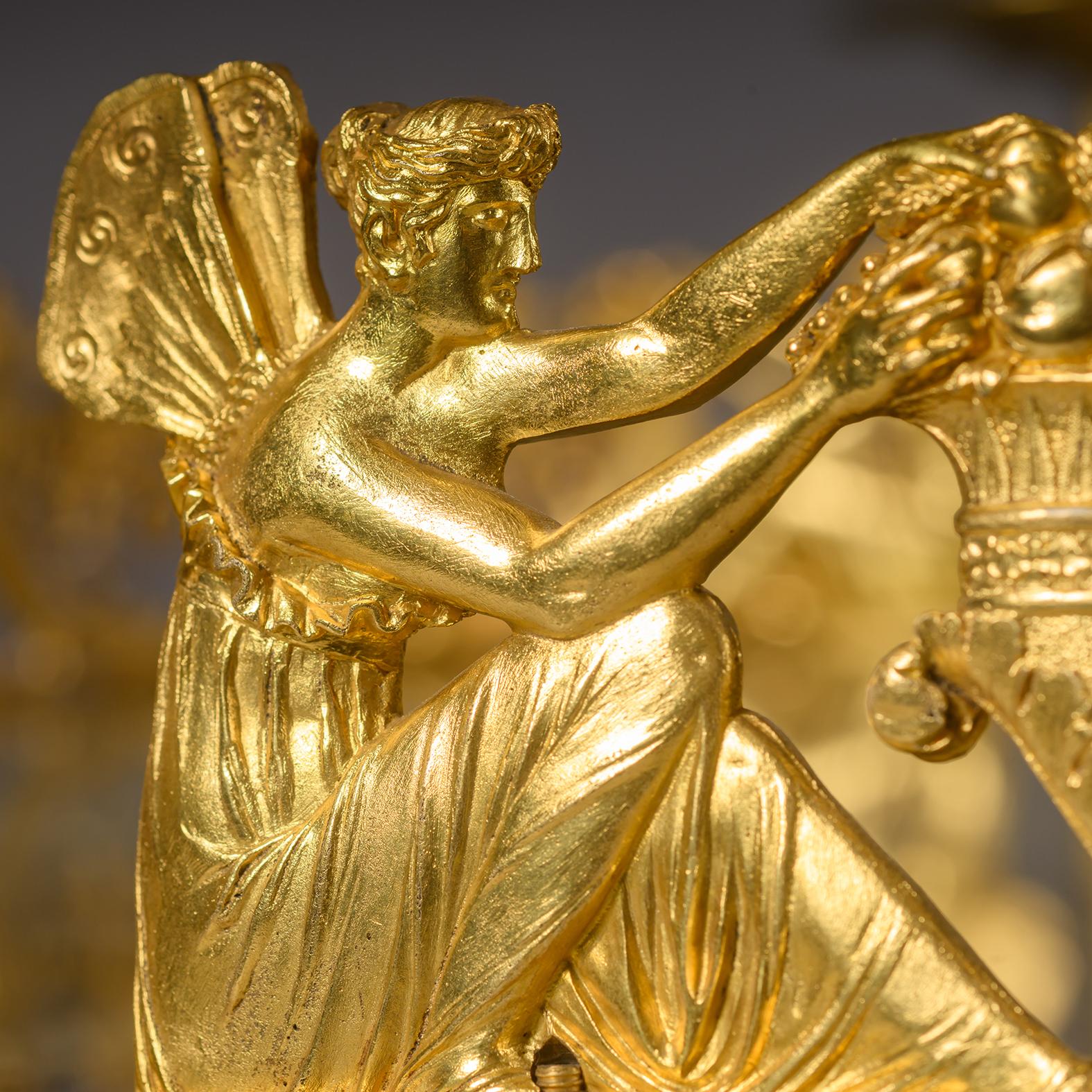 An Empire Period Gilt-Bronze Three-Piece Surtout de Table, Attributed to Denière For Sale 6