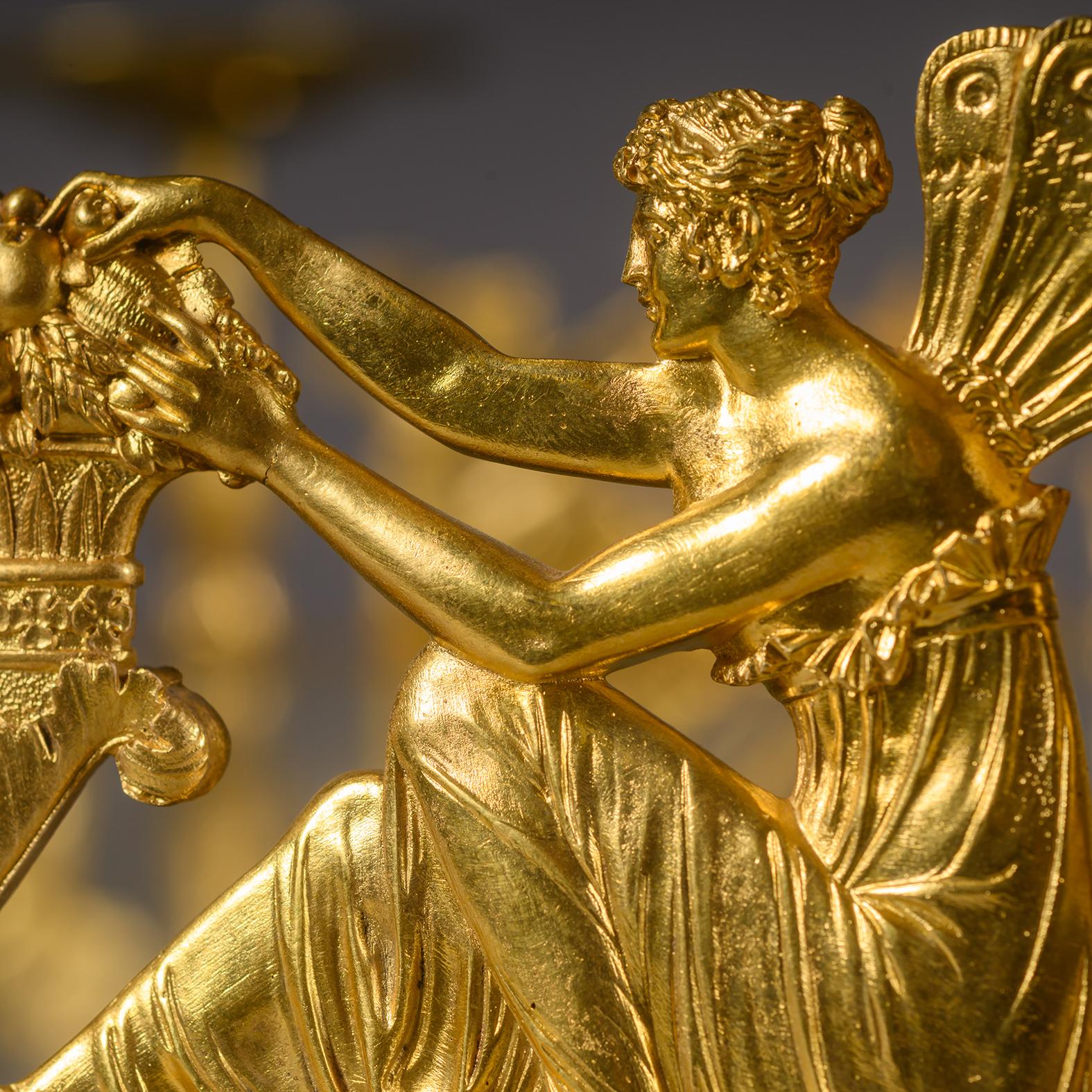 An Empire Period Gilt-Bronze Three-Piece Surtout de Table, Attributed to Denière For Sale 7