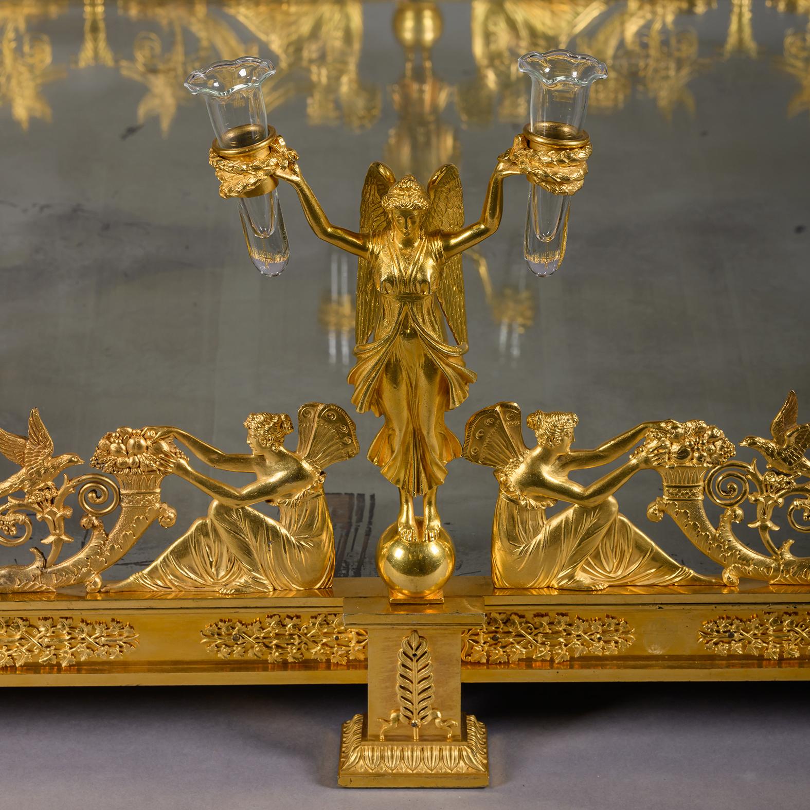 An Empire Period Gilt-Bronze Three-Piece Surtout de Table, Attributed to Denière For Sale 1