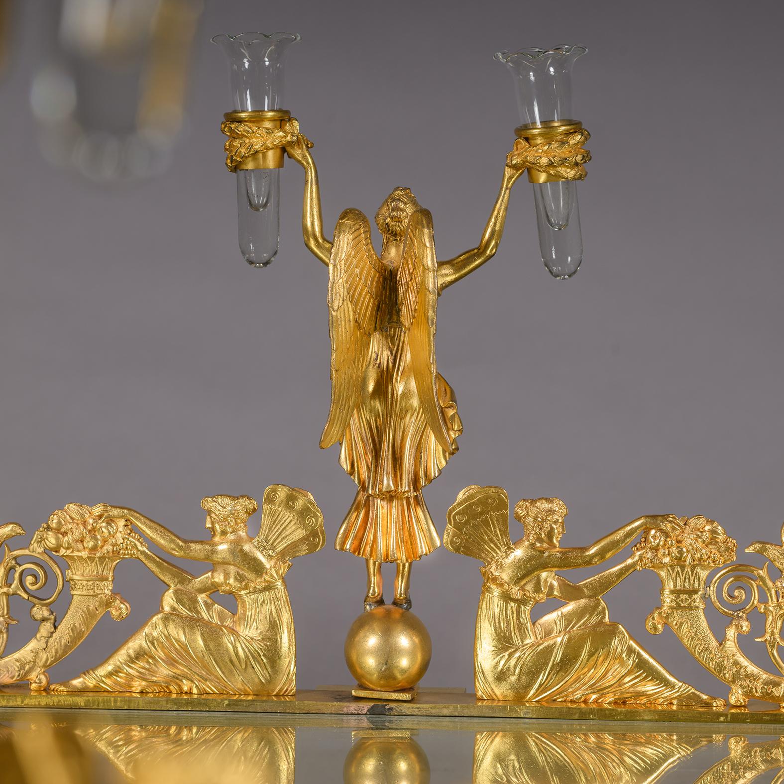 An Empire Period Gilt-Bronze Three-Piece Surtout de Table, Attributed to Denière For Sale 4