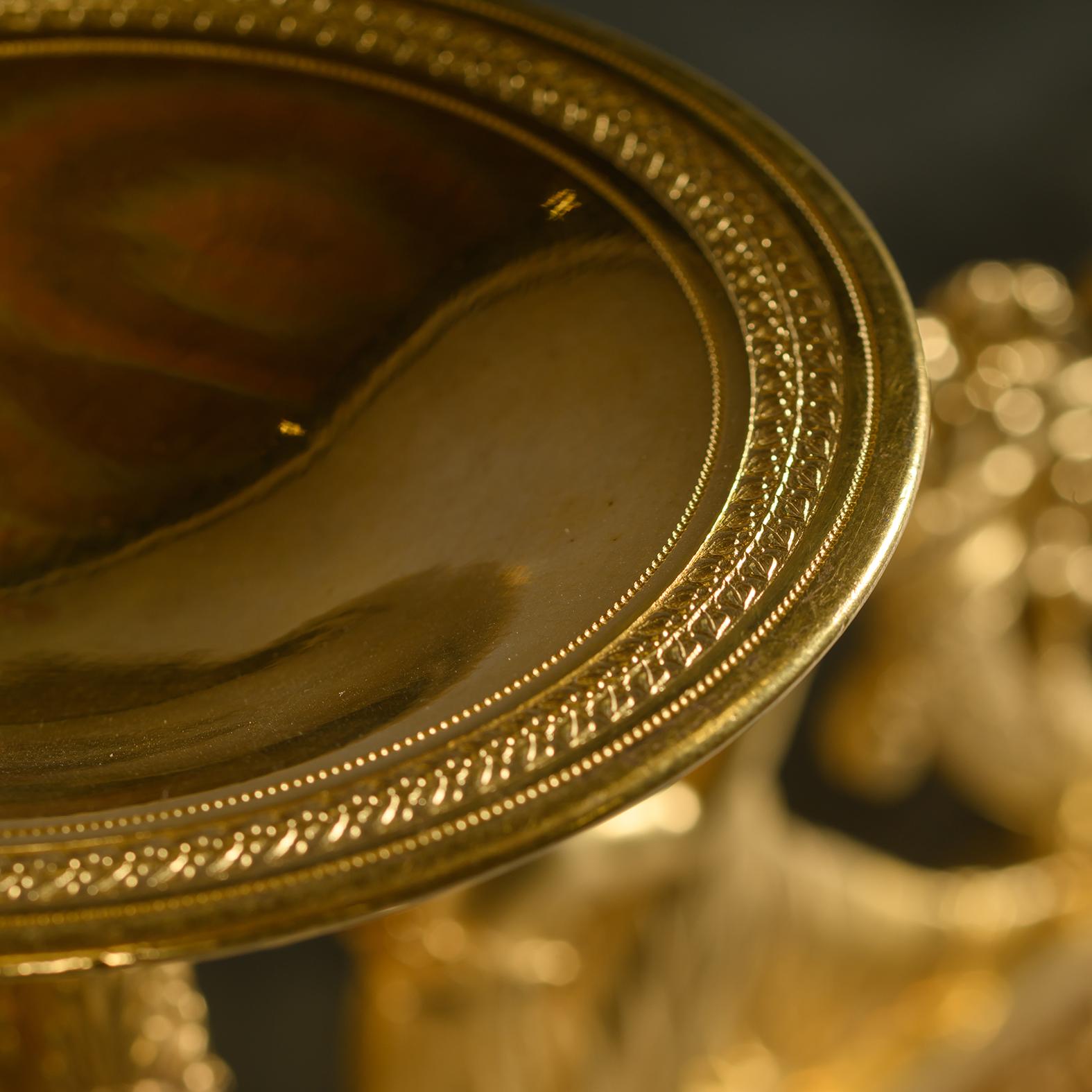 An Empire Period Gilt-Bronze Three-Piece Surtout de Table, Attributed to Denière For Sale 5