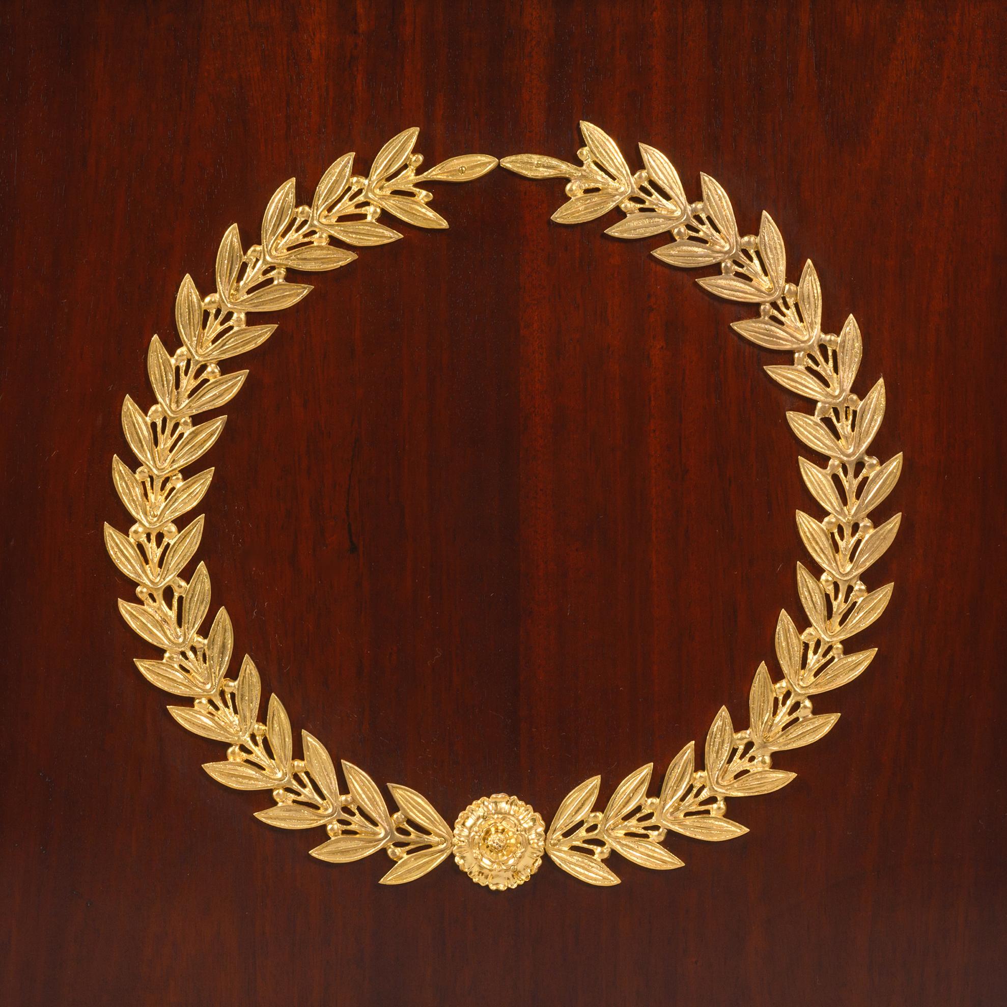 Scrivania con piedistallo in mogano stile Impero, di Kahn, Paris In condizioni buone in vendita a Brighton, West Sussex