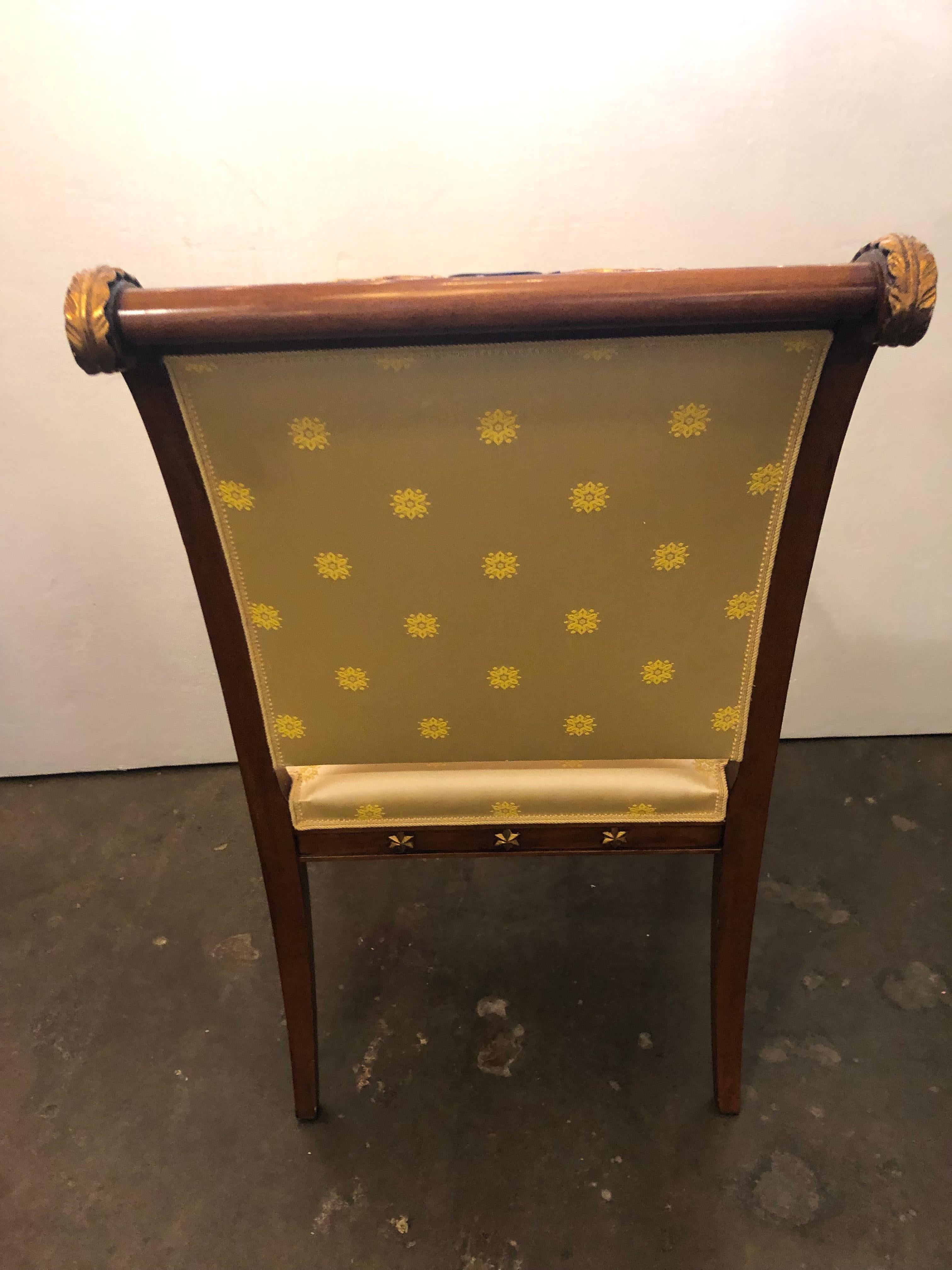 Vergoldeter und ebonisierter Sessel im Empire-Stil im Angebot 1