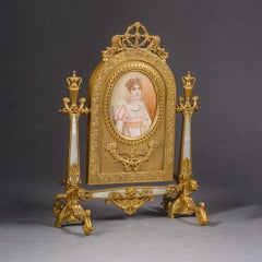 An Empire Style Table Mirror, With a Portrait of Empress Joséphine