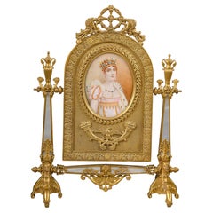 An Empire Style Table Mirror, With a Portrait of Empress Joséphine