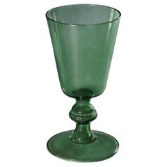 Vintage Empoli Glass Goblet