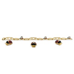Enamel and Diamond Ladybird Bracelet