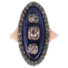 Ring aus Emaille und Diamanten aus dem späten 18. Jahrhundert