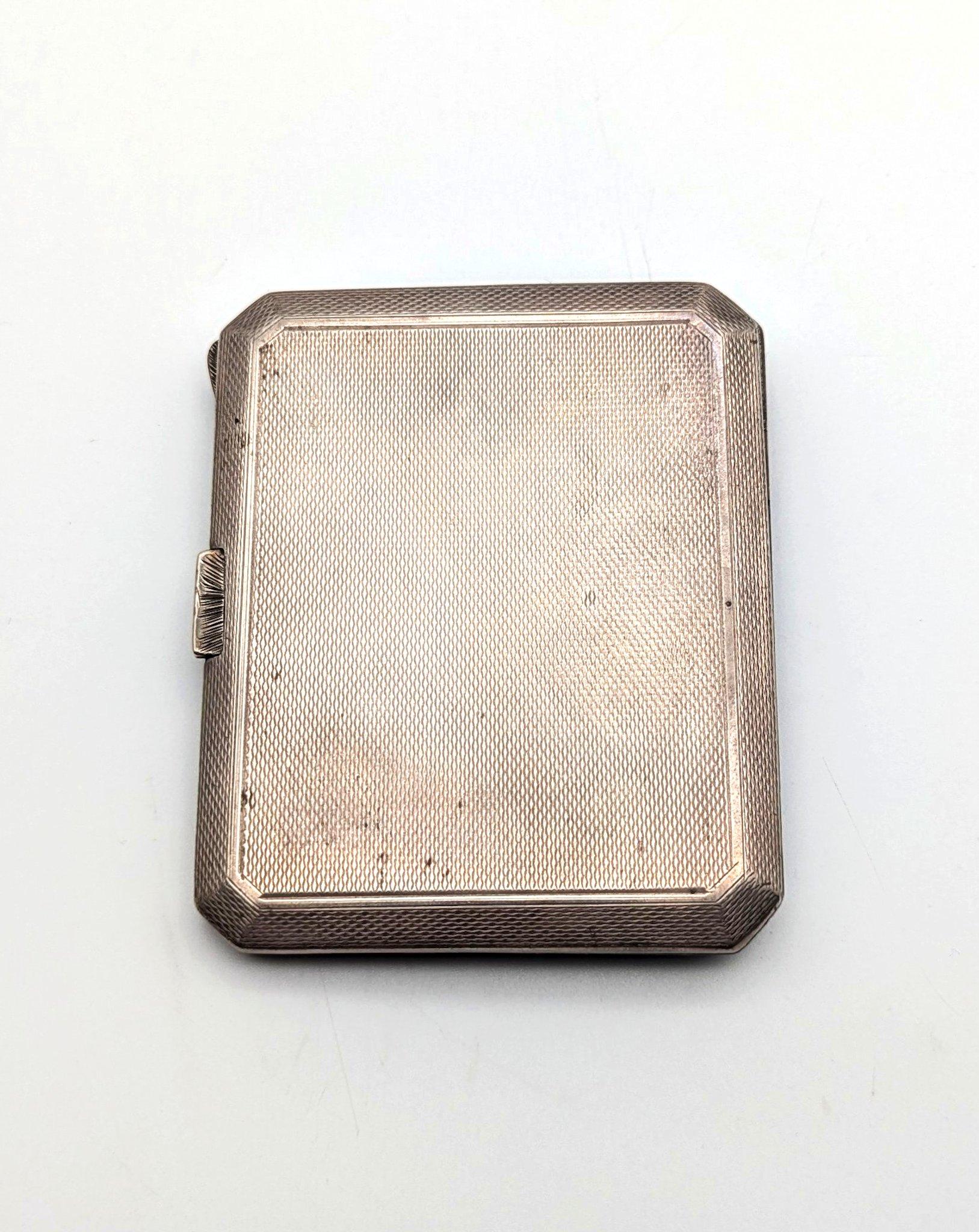 Pitillera de plata de ley esmaltada art déco de Asprey & Co. Ltd. 1933 mediados del siglo XX en venta