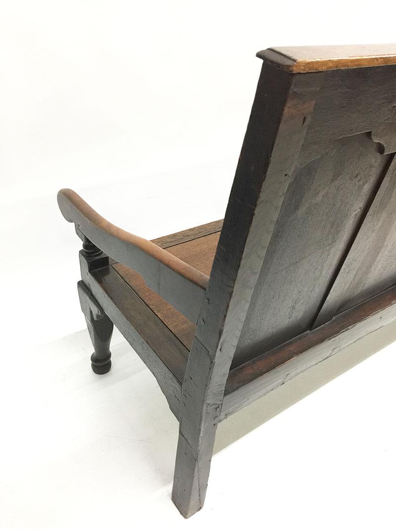 English 18th Century Oak Settle, Hall Bench In Good Condition In Delft, NL