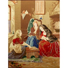 An English 19th Century Victorian Ebonized Wood and Bone-Inlaid Fireplace Screen