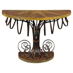 Console en métal Demi-Lune anglaise du 20e siècle par Mark Brazier-Jones