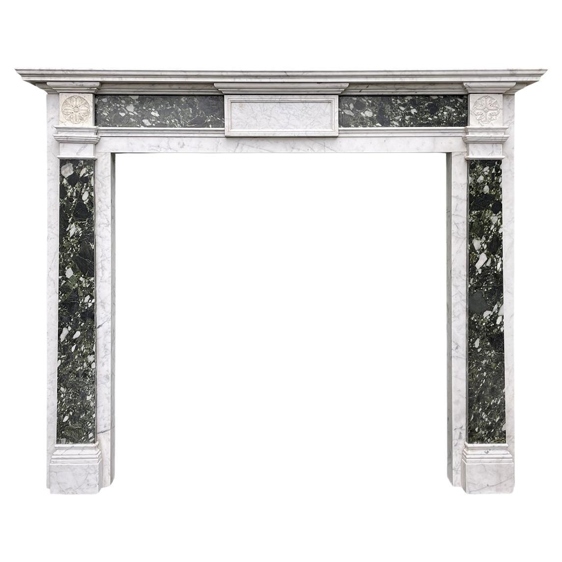 An English Antique Georgian Style Marble Fireplace Mantel  For Sale