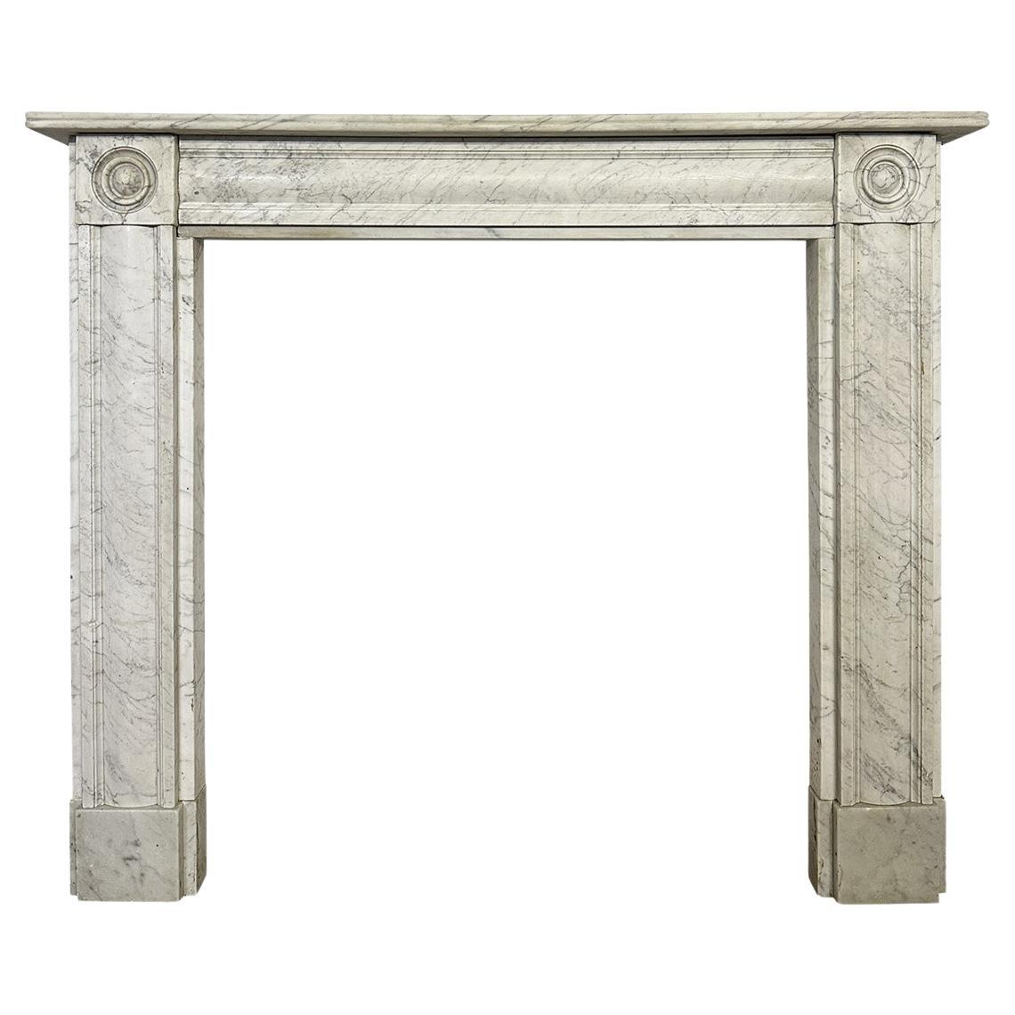 An English Antique Regency Bullseye Fireplace Mantel 