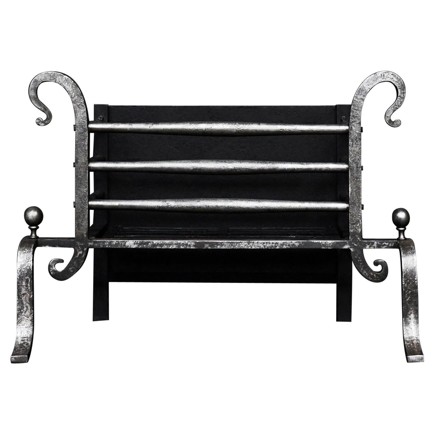 English Antique Steel Firegrate
