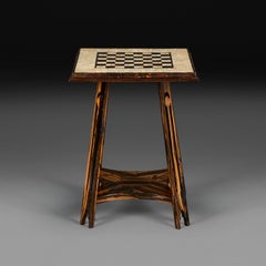 An English Art Deco Calamander Checkerboard Games Table