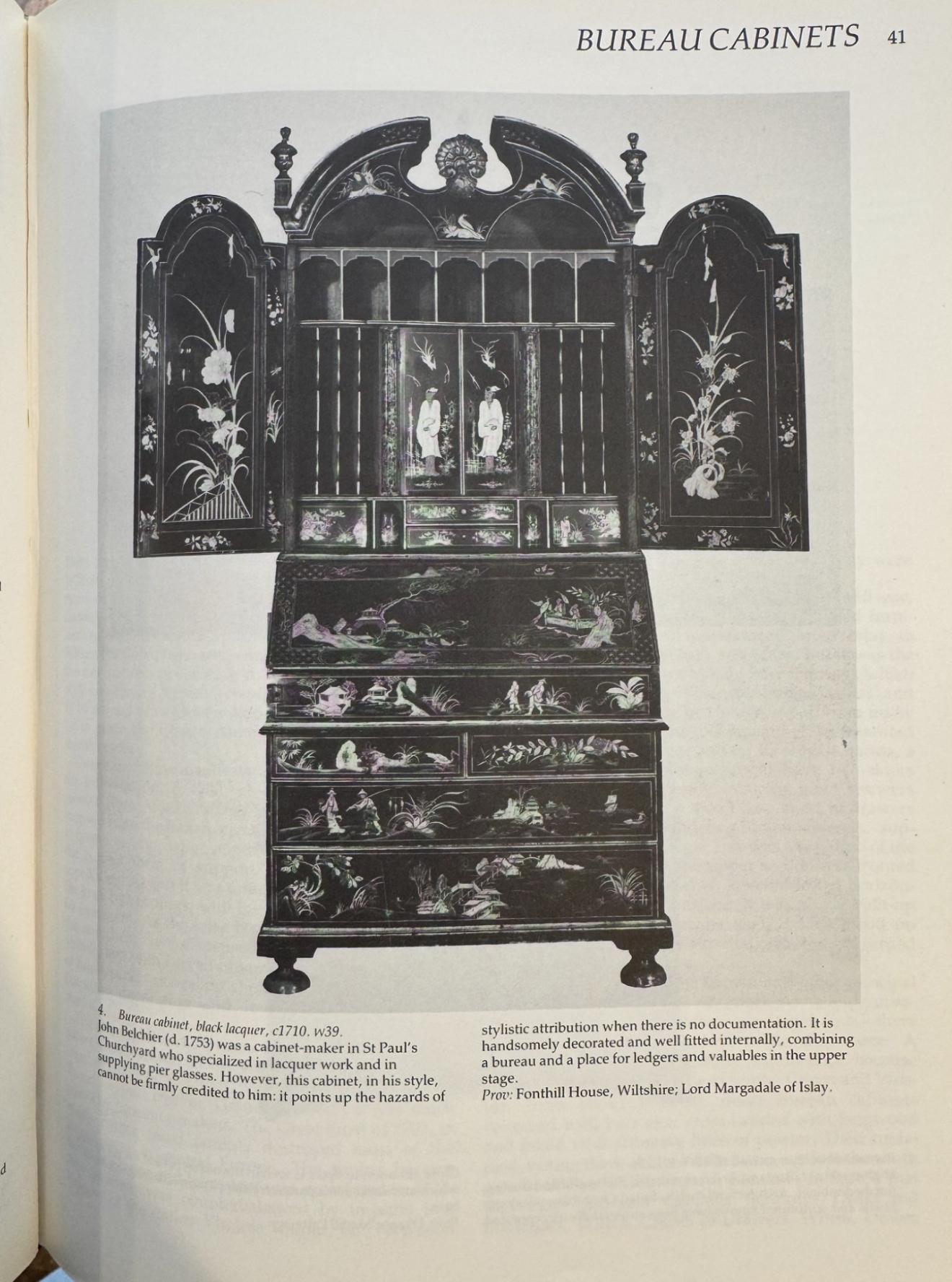 Ein englischer, schwarz lackierter Chinoiserie-Bureau-Schrank, 18. im Angebot 13