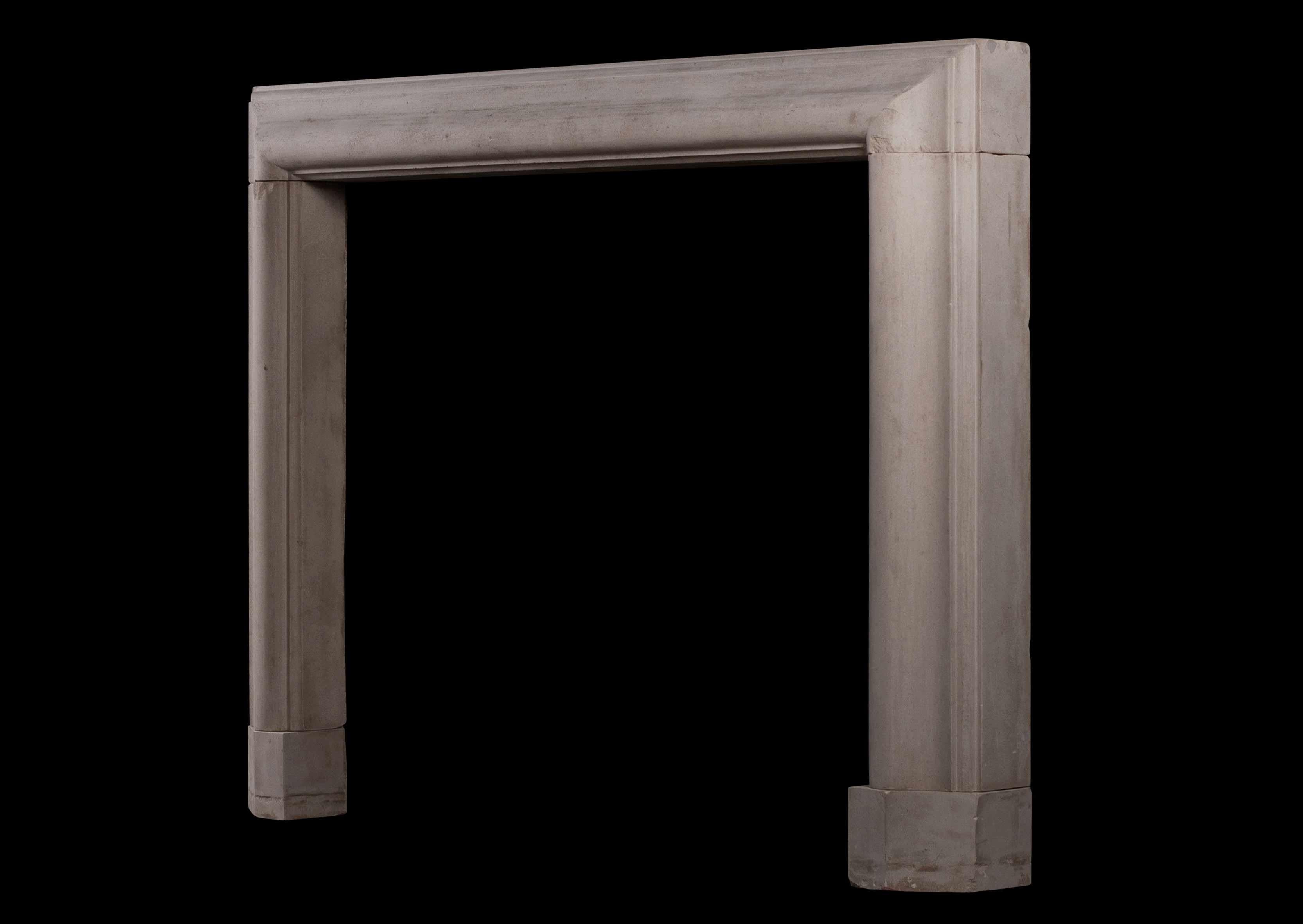 English Bolection Fireplace in Portland Stone In Good Condition For Sale In London, GB
