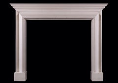 An English Bolection Fireplace with Moulded Shelf Above.