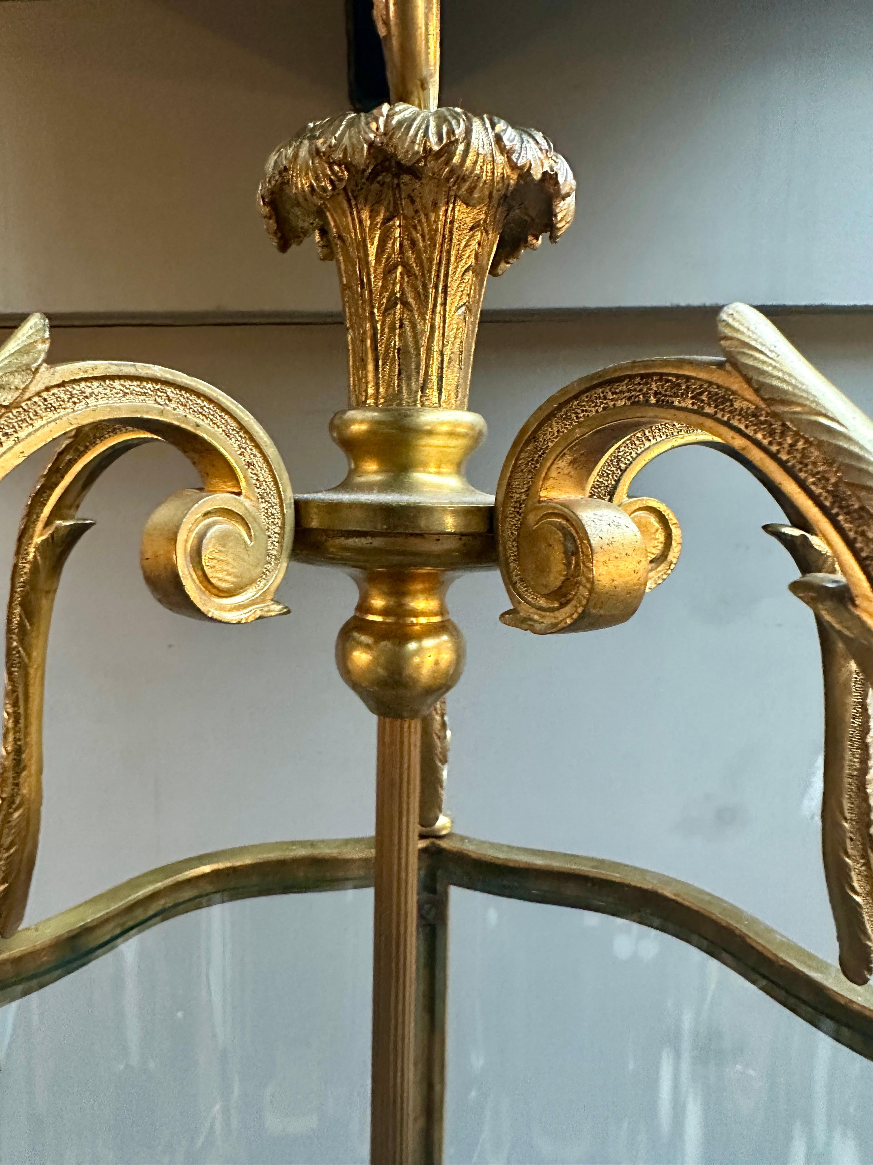 Lanterne ancienne en bronze anglais en vente 5