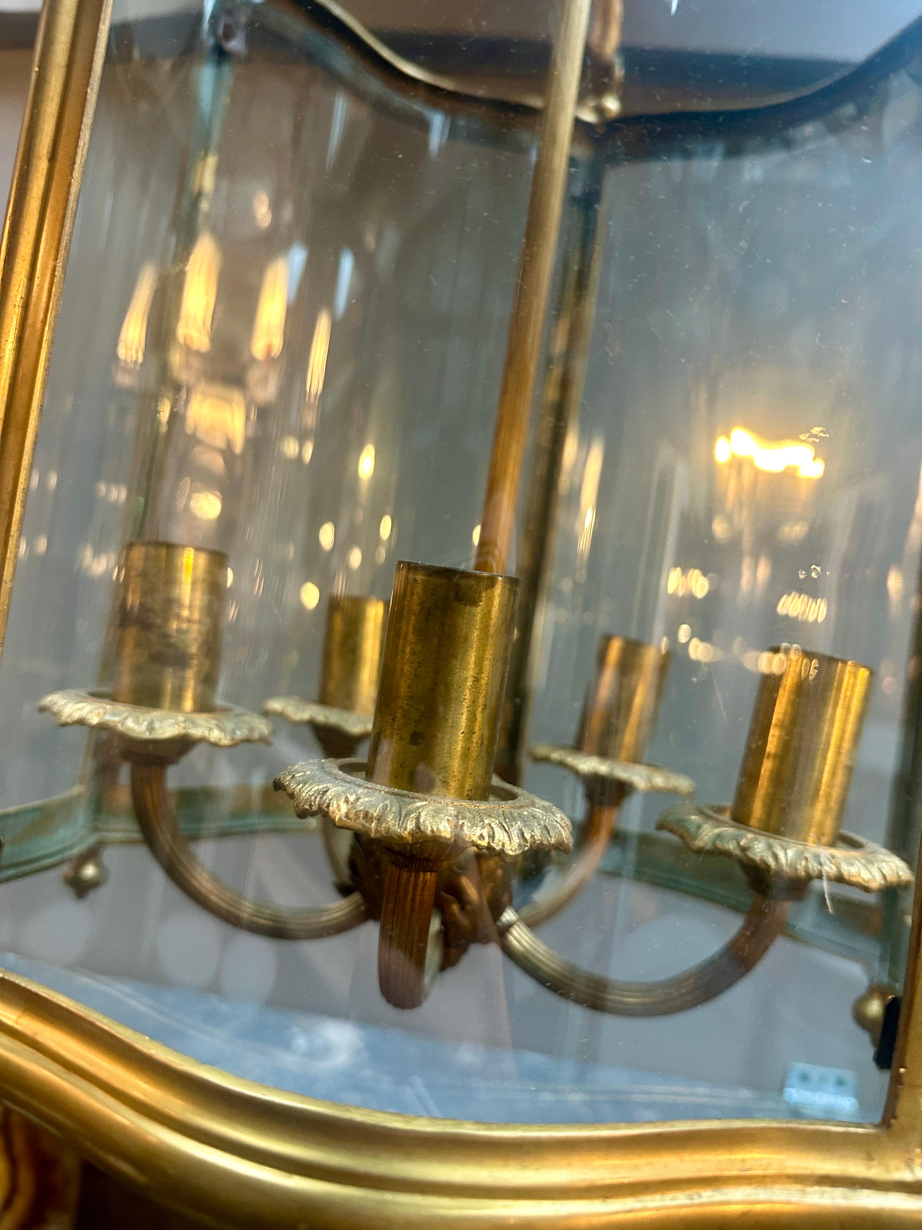 Lanterne ancienne en bronze anglais en vente 9