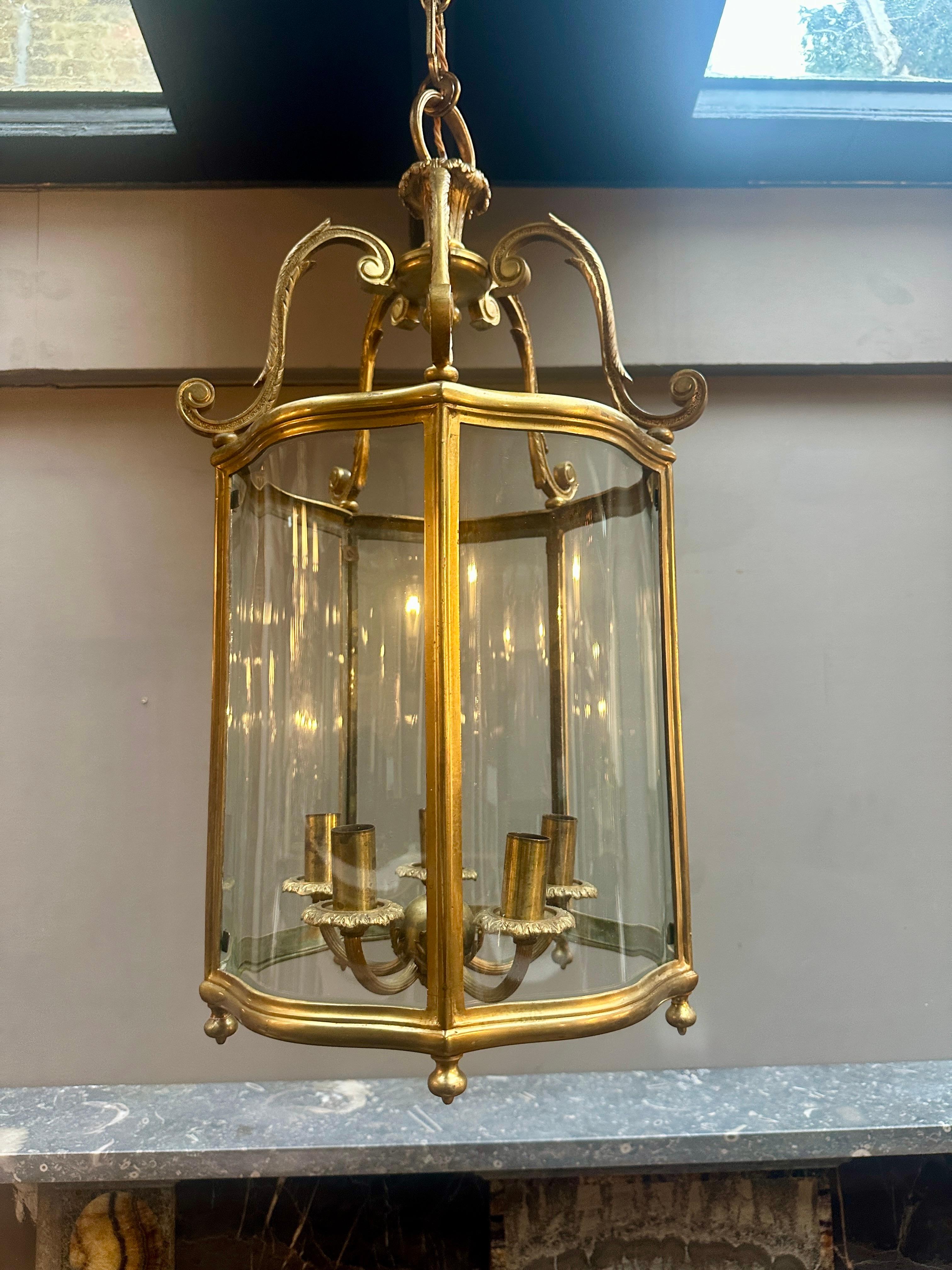 Georgien Lanterne ancienne en bronze anglais en vente