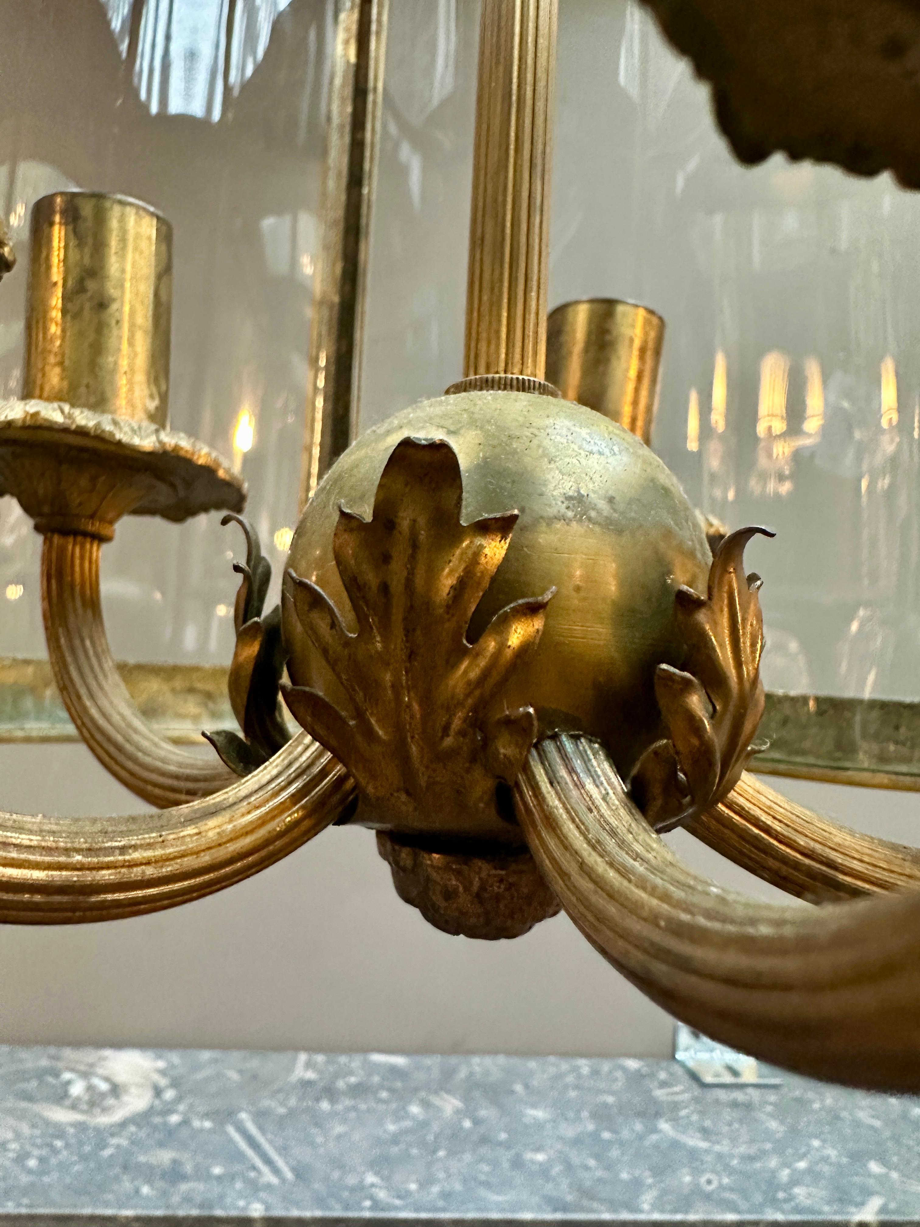 Lanterne ancienne en bronze anglais en vente 1
