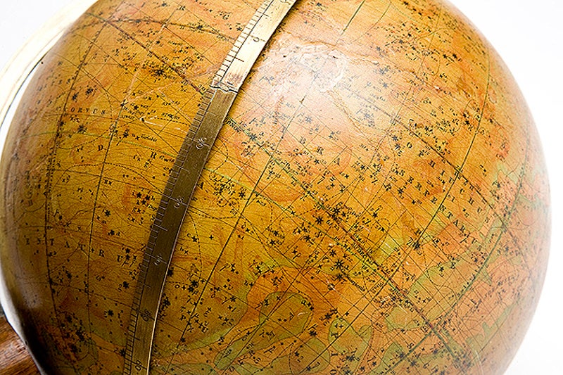 Metal English Celestial Globe, Dated 1860