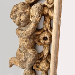 An English Charles II Style Carved Wood Mirror