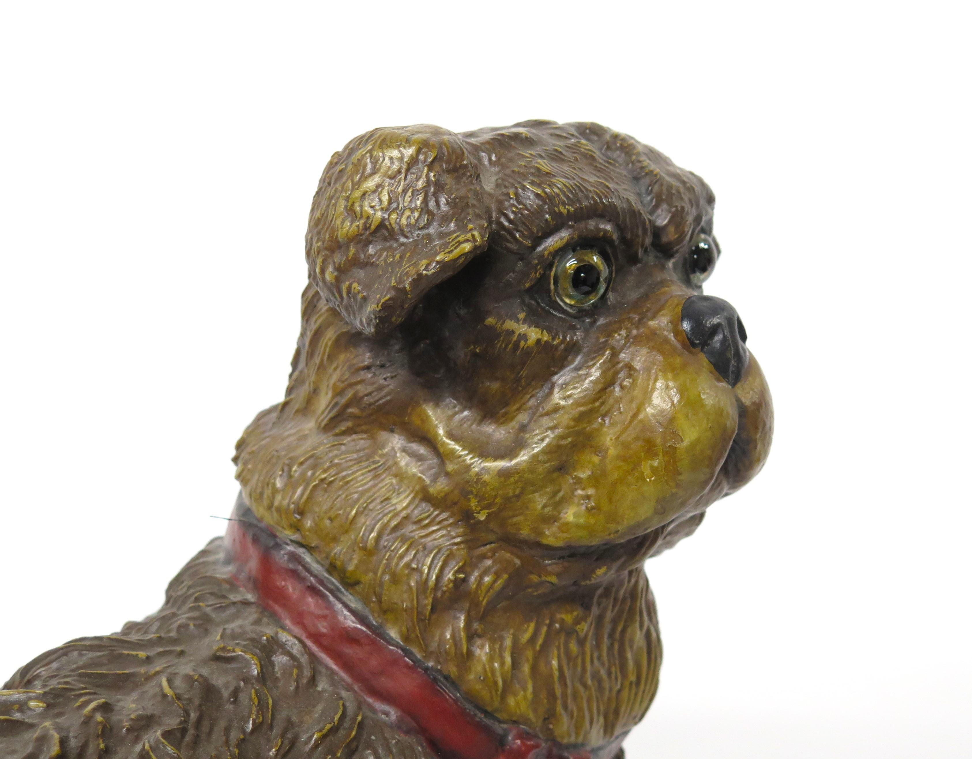 Eine englische Komposition Stehende Hundeskulptur im Angebot 2