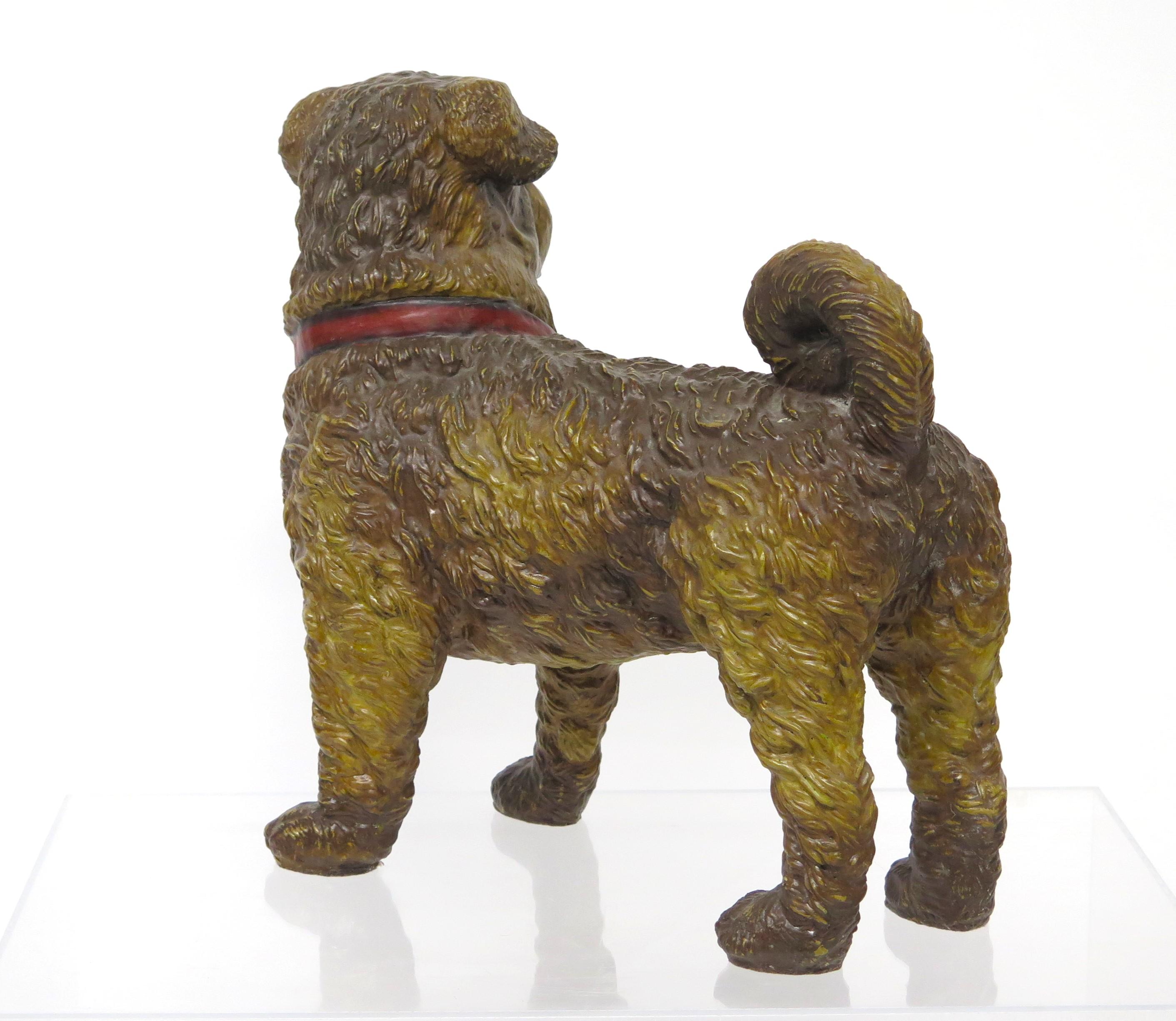 Fired An English Composition Standing Dog Sculpture For Sale
