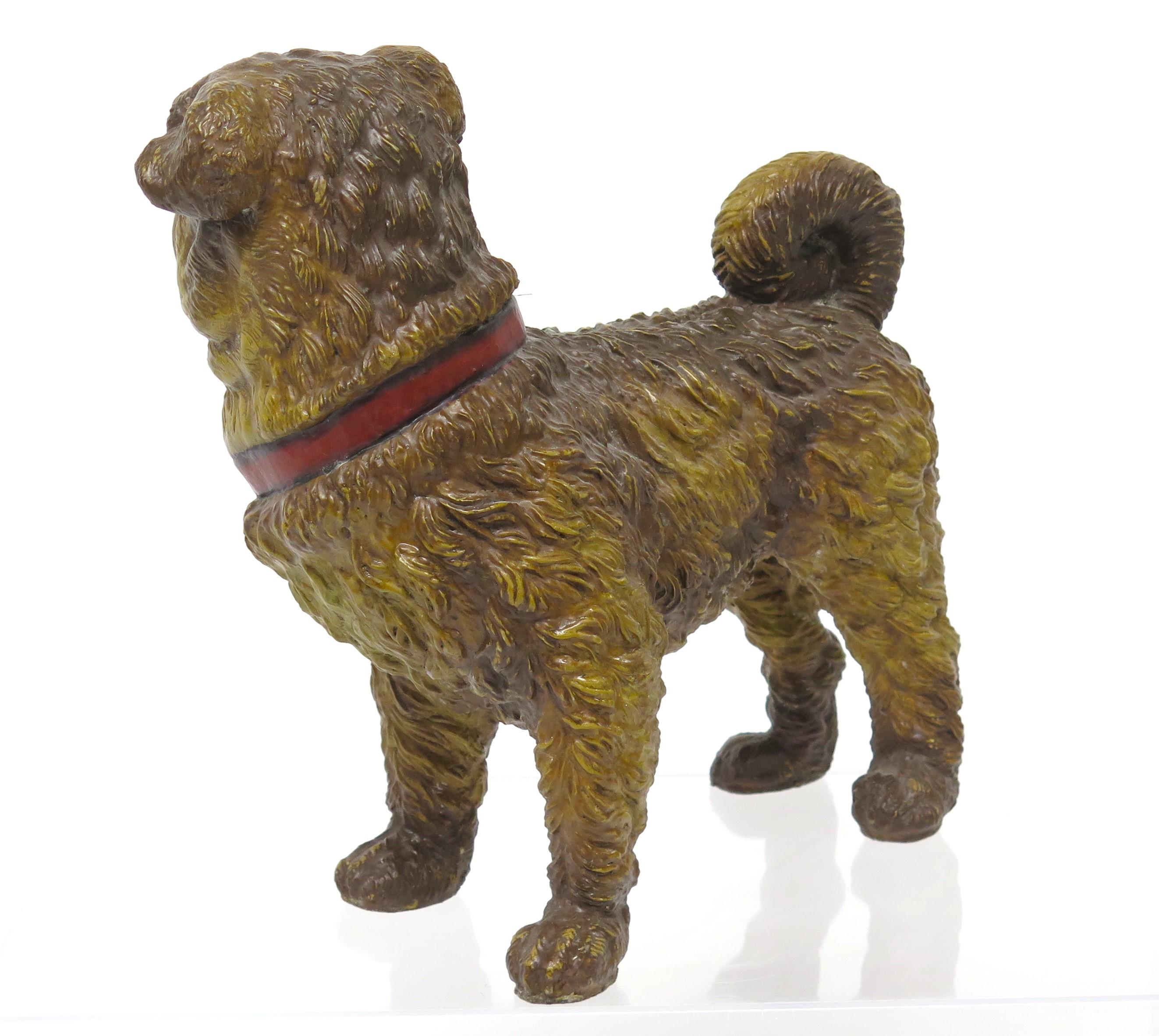 An English Composition Standing Dog Sculpture In Good Condition For Sale In Dallas, TX