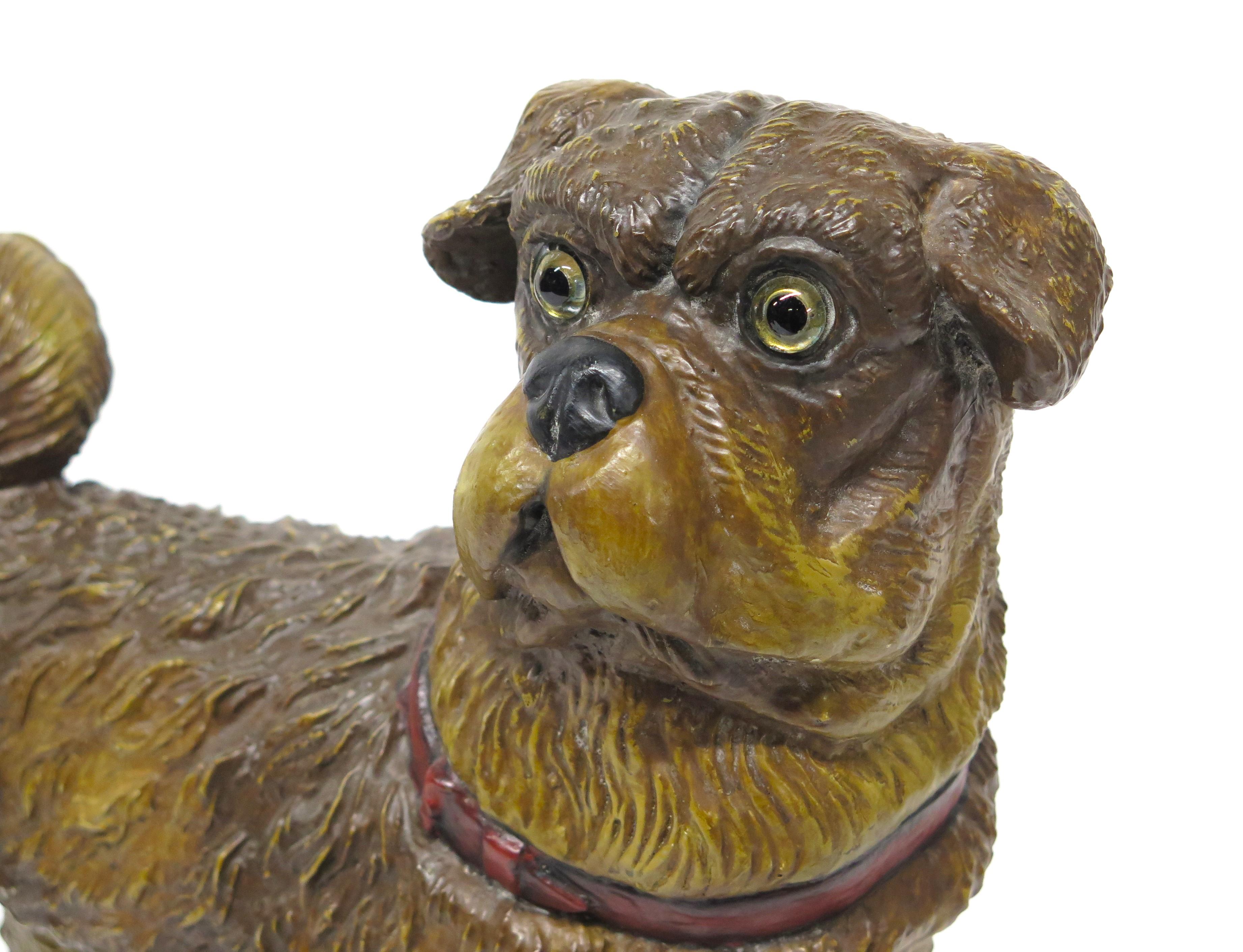 19th Century An English Composition Standing Dog Sculpture For Sale
