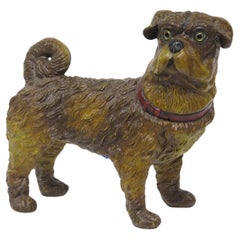 Antique An English Composition Standing Dog Sculpture