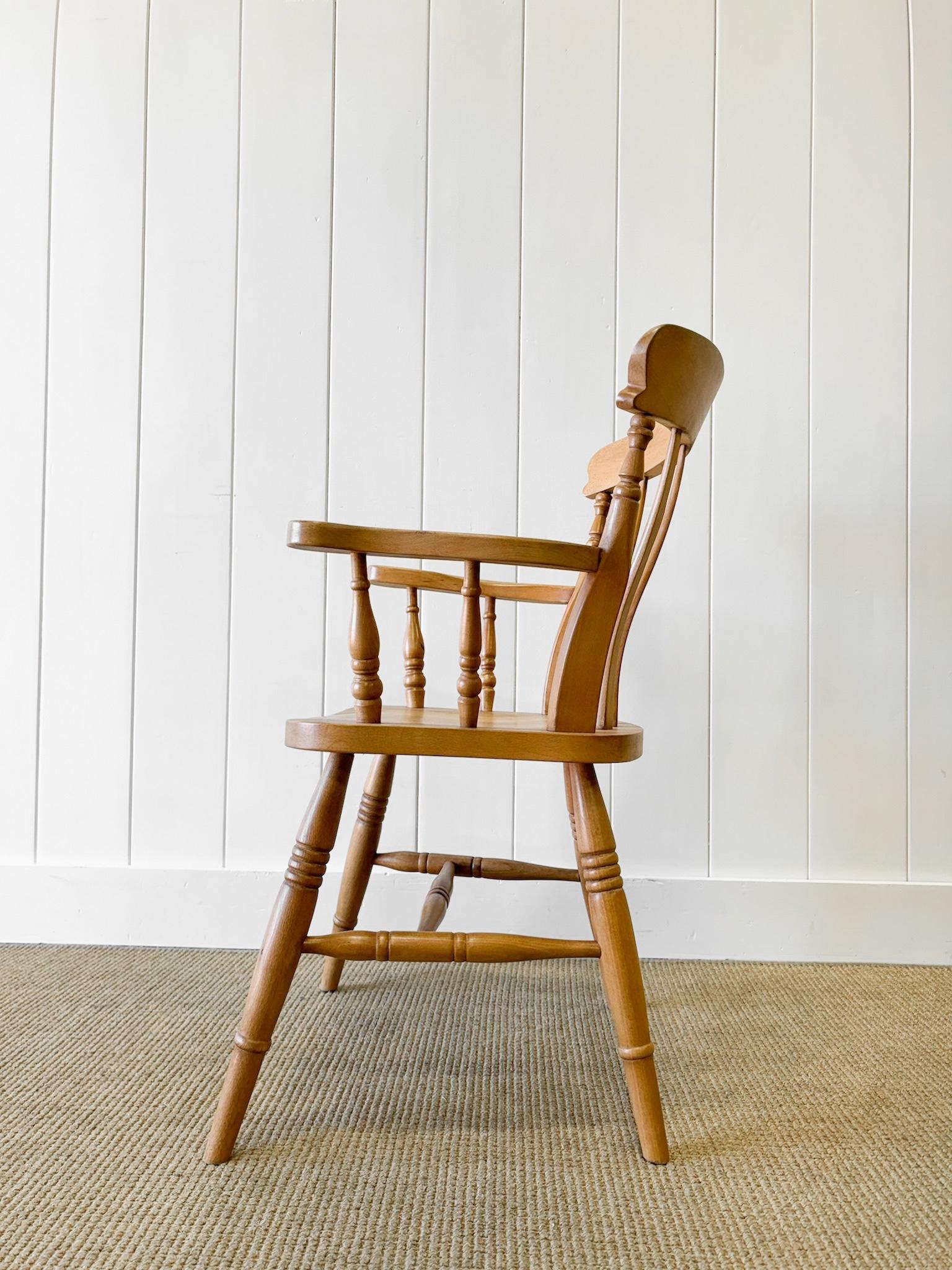 An English Country Slat Back Arm Chair  For Sale 1