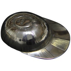English Edwardian Period Silver Tea Caddy Spoon in the Form of a Jockey Cap