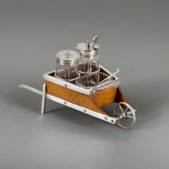 An English Edwardian Silver Plated Novelty Cruet Set