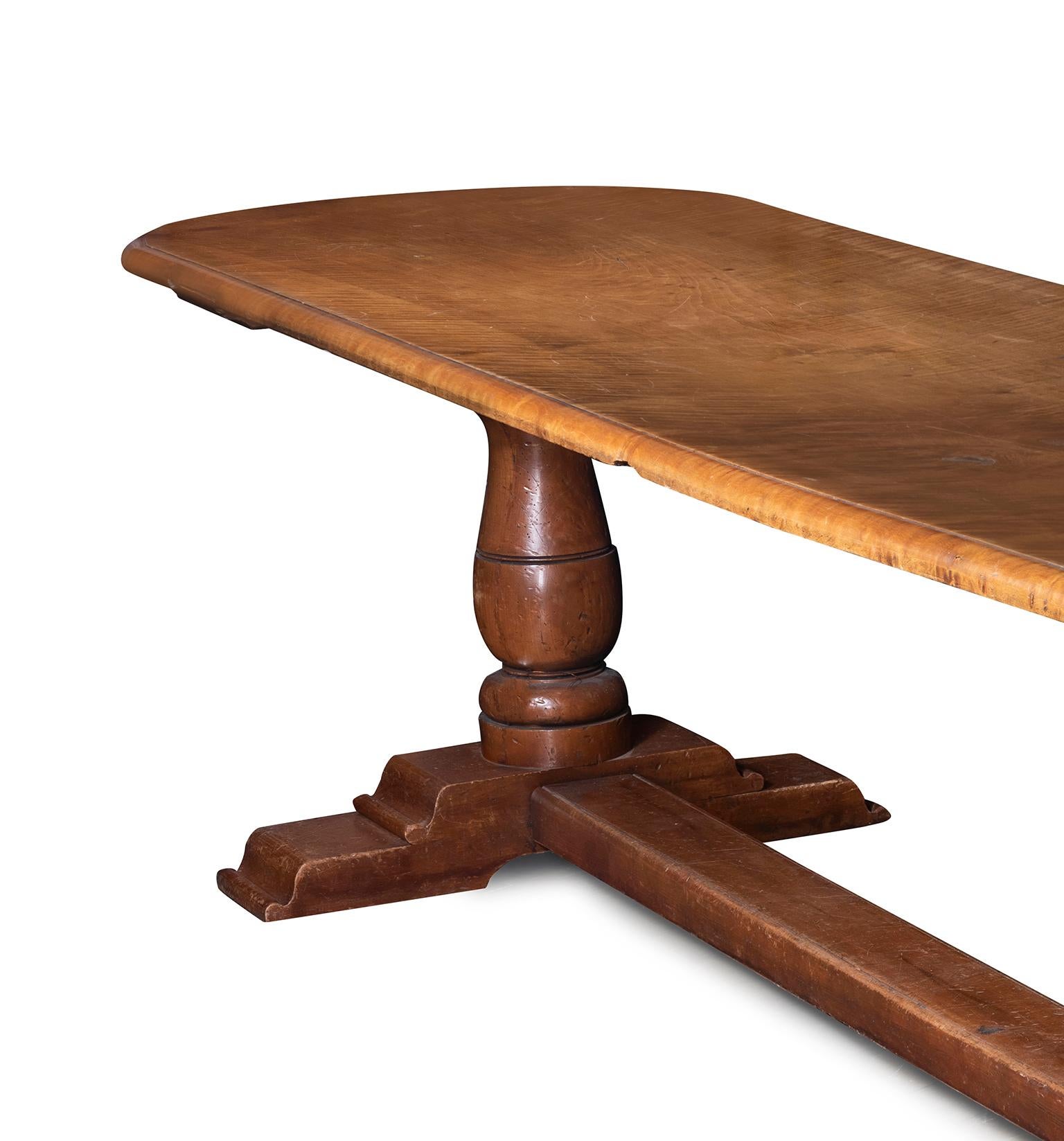 Charles II English Elm Refectory Table, Early 19th Century For Sale