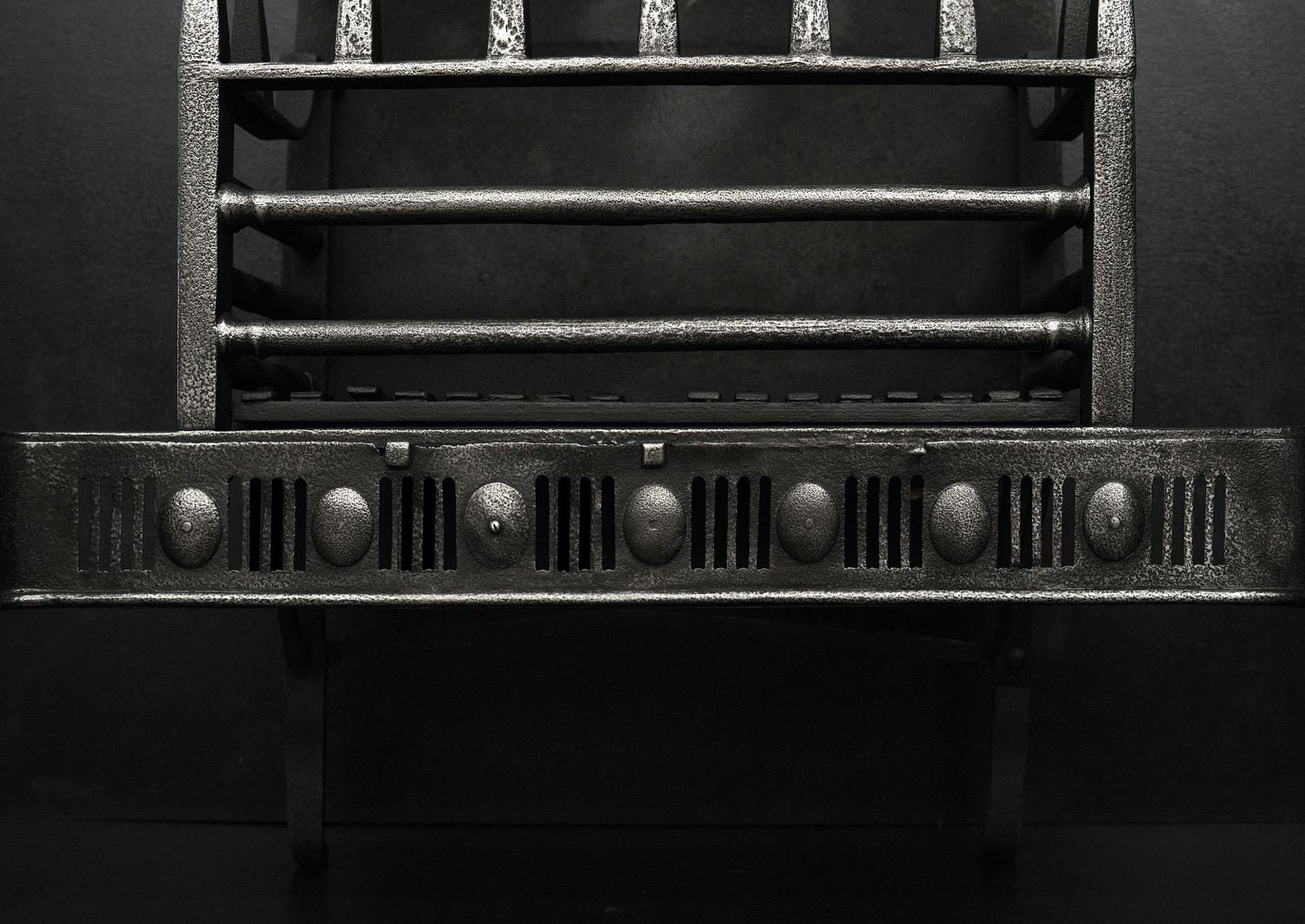 19th Century English Firegrate with Large Obelisk Finials For Sale
