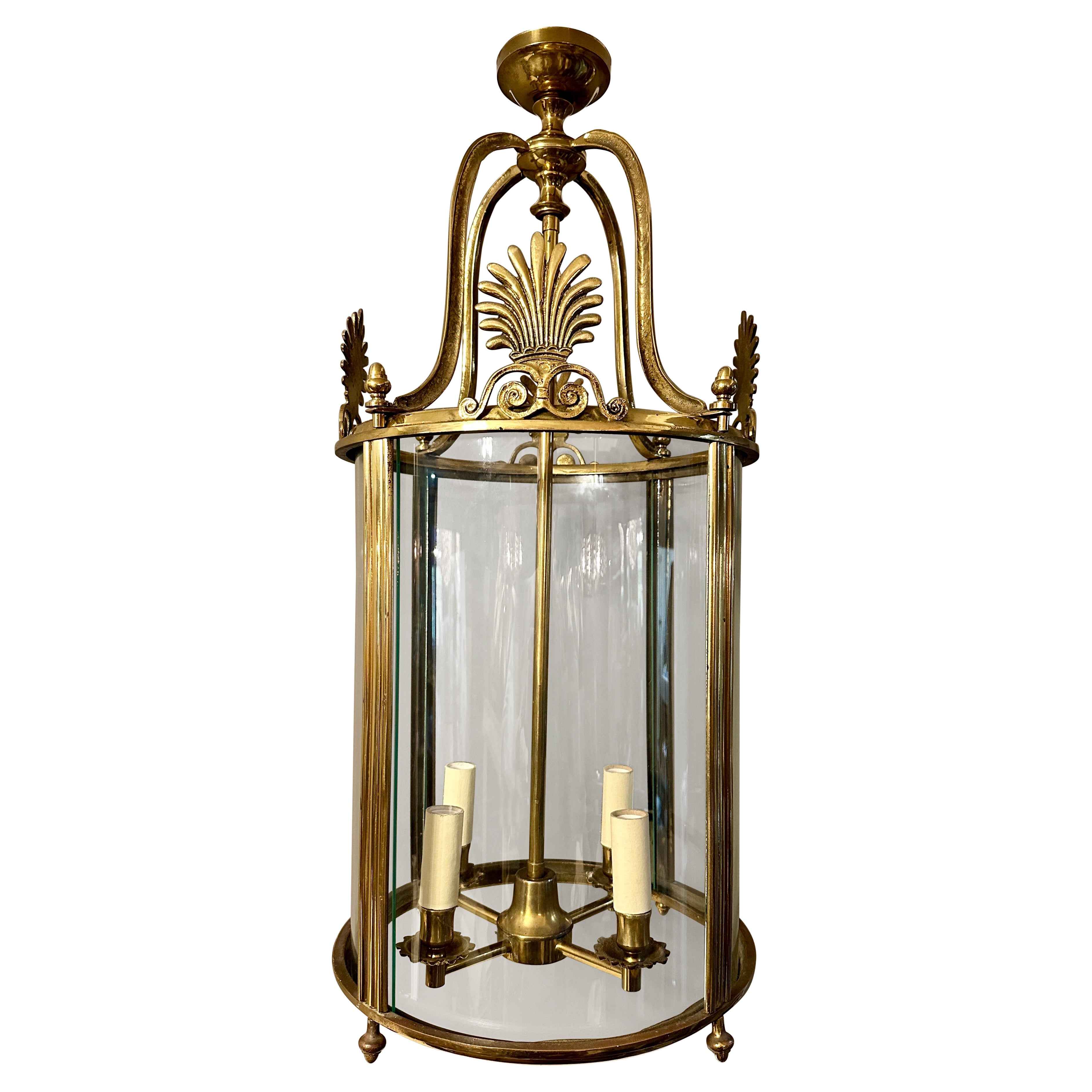 An English Georgian Style Antique Brass Lantern
