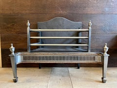 An English Georgian Style Steel Fire Grate