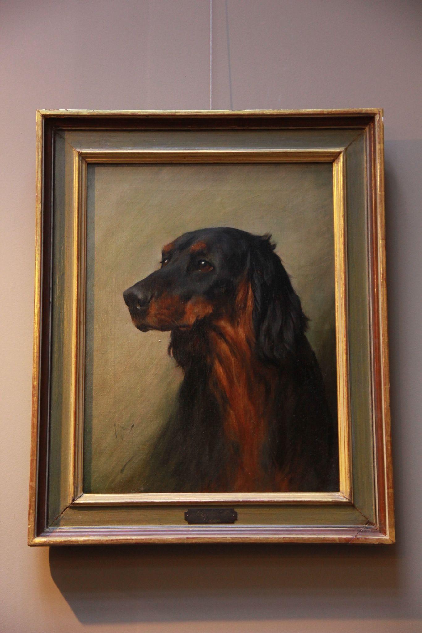An English Gordon Setter and A Rough Haired Collie by Arthur Wardle 1864-1949 For Sale 2