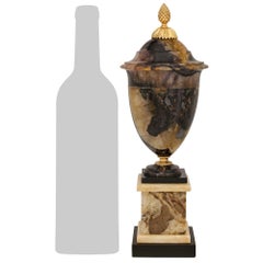 An English late 18th century Neo-Classical st. Blue John and Ormolu mounted urn