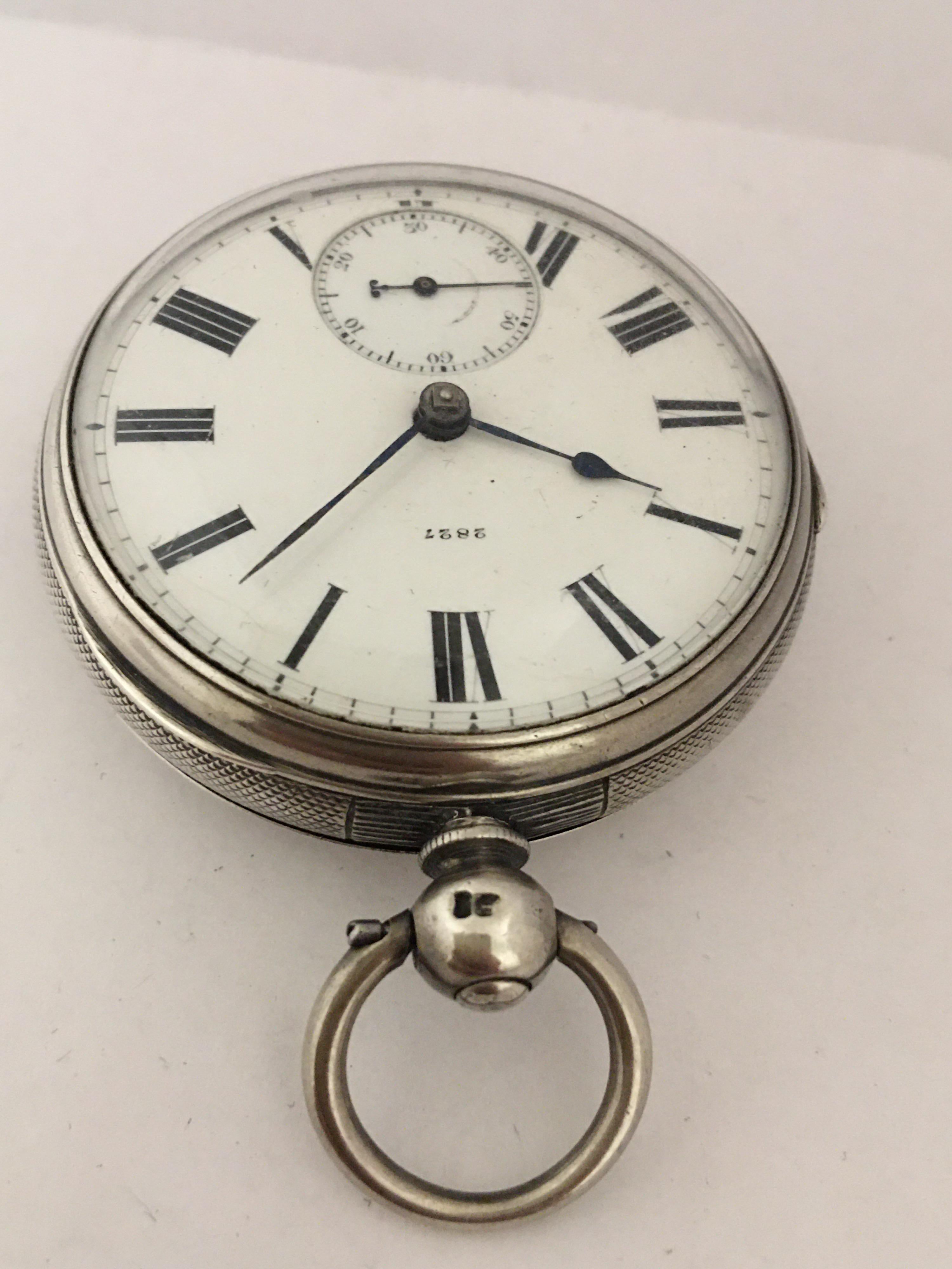 English Lever Fusee Silver Pocket Watch, circa 1866 For Sale 9