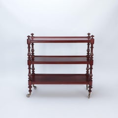 English Mahogany 19th Century Three Tier Dessert
