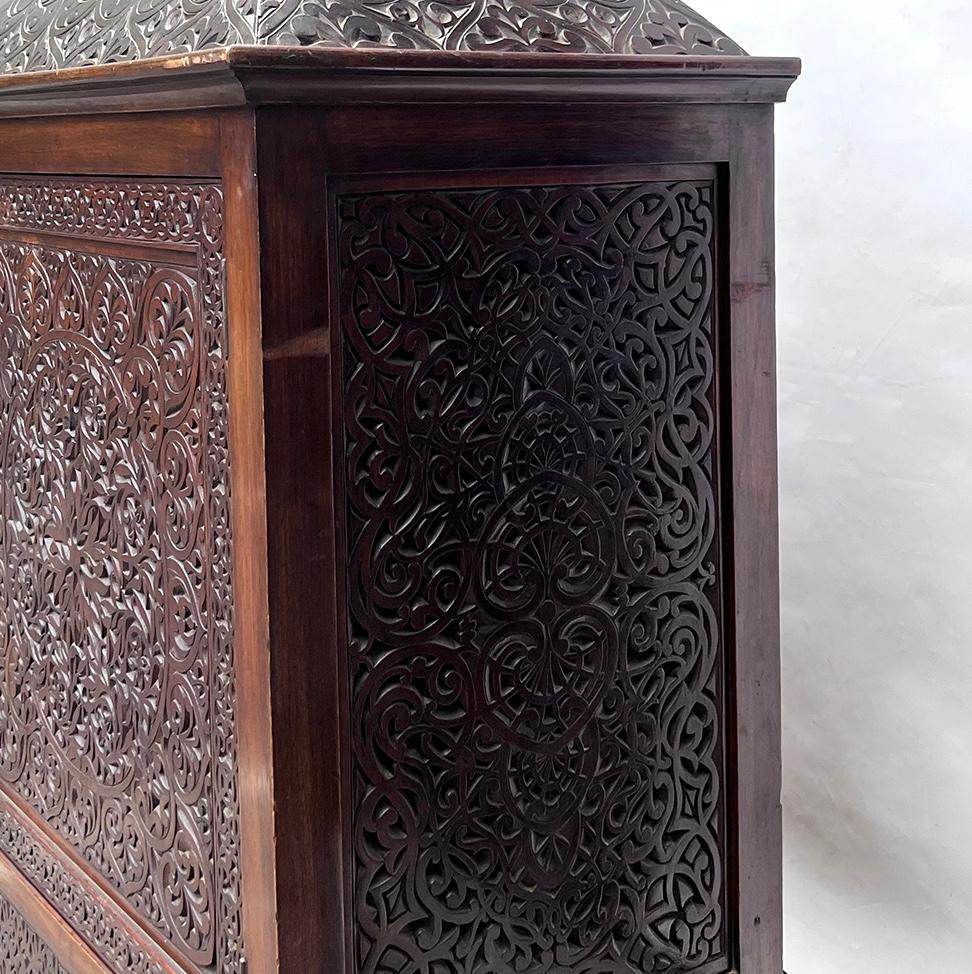 Wood An English Moorish Style Cabinet For Sale